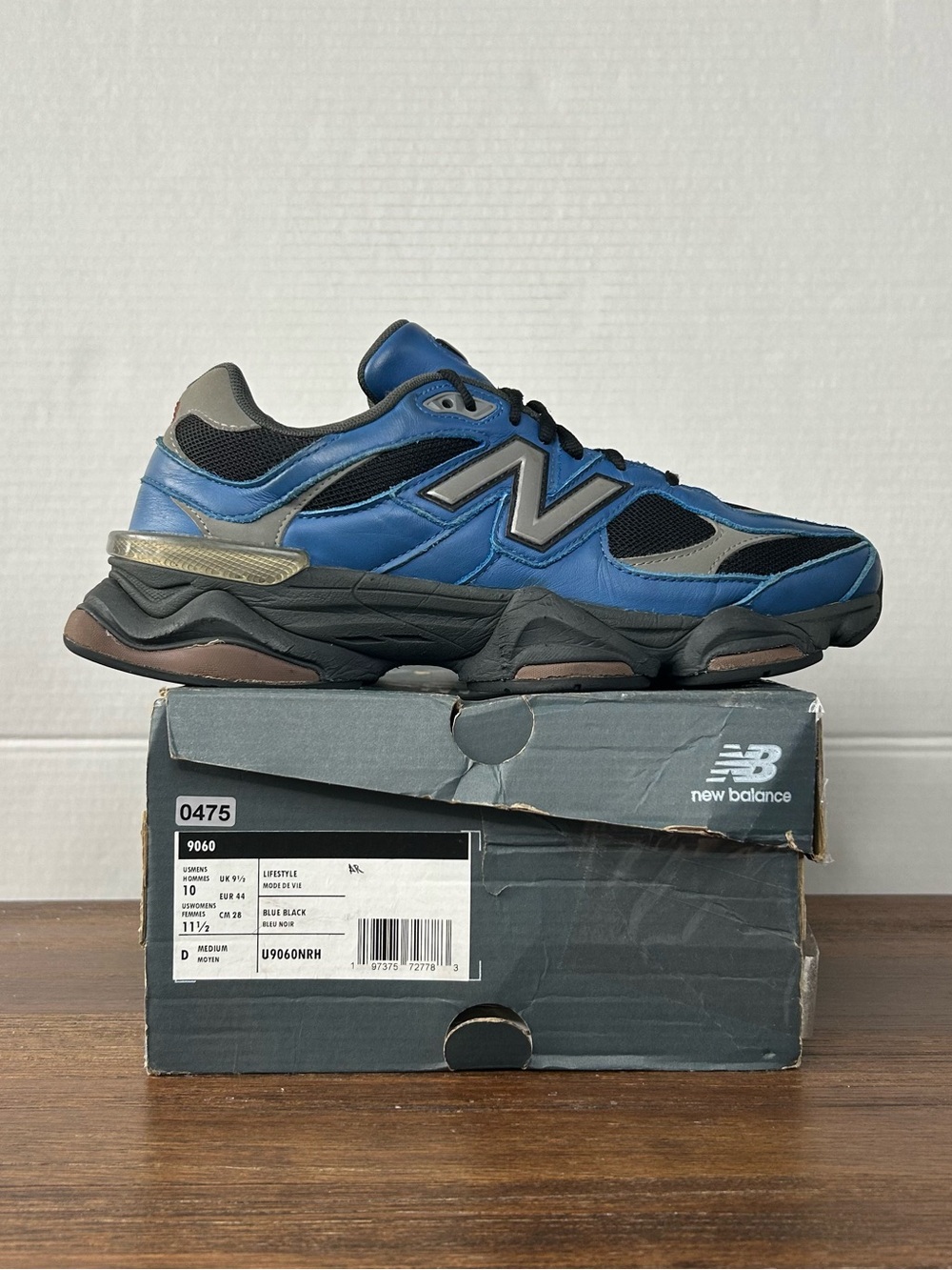 New Balance 9060 Dark Royal Brown Black Blue Agate Sneakers M10/W11.5